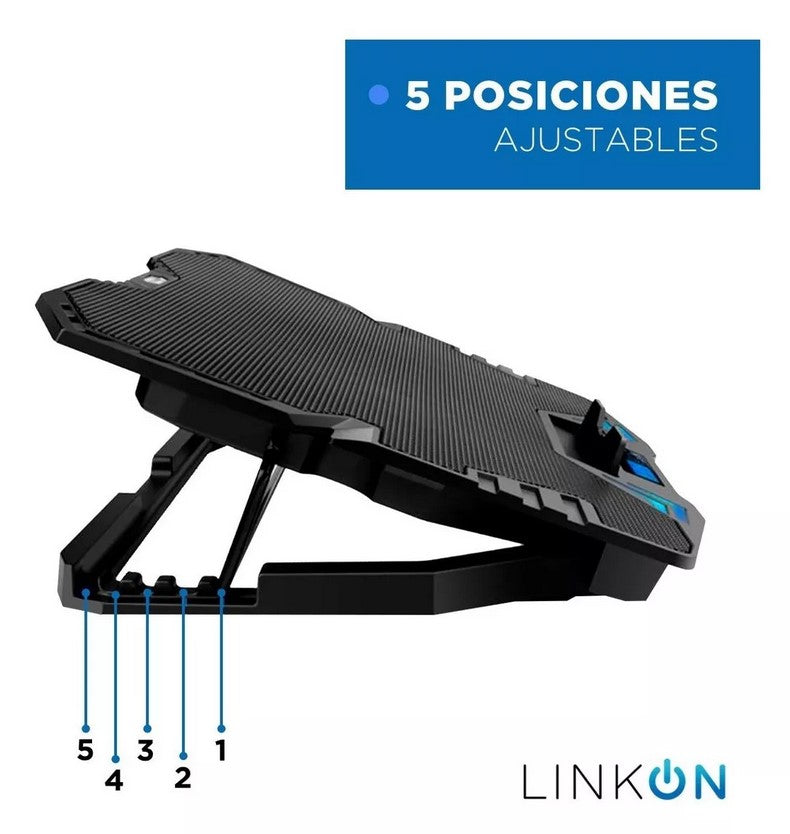 Base Cooler Enfriador Notebook 5 Ventiladores
